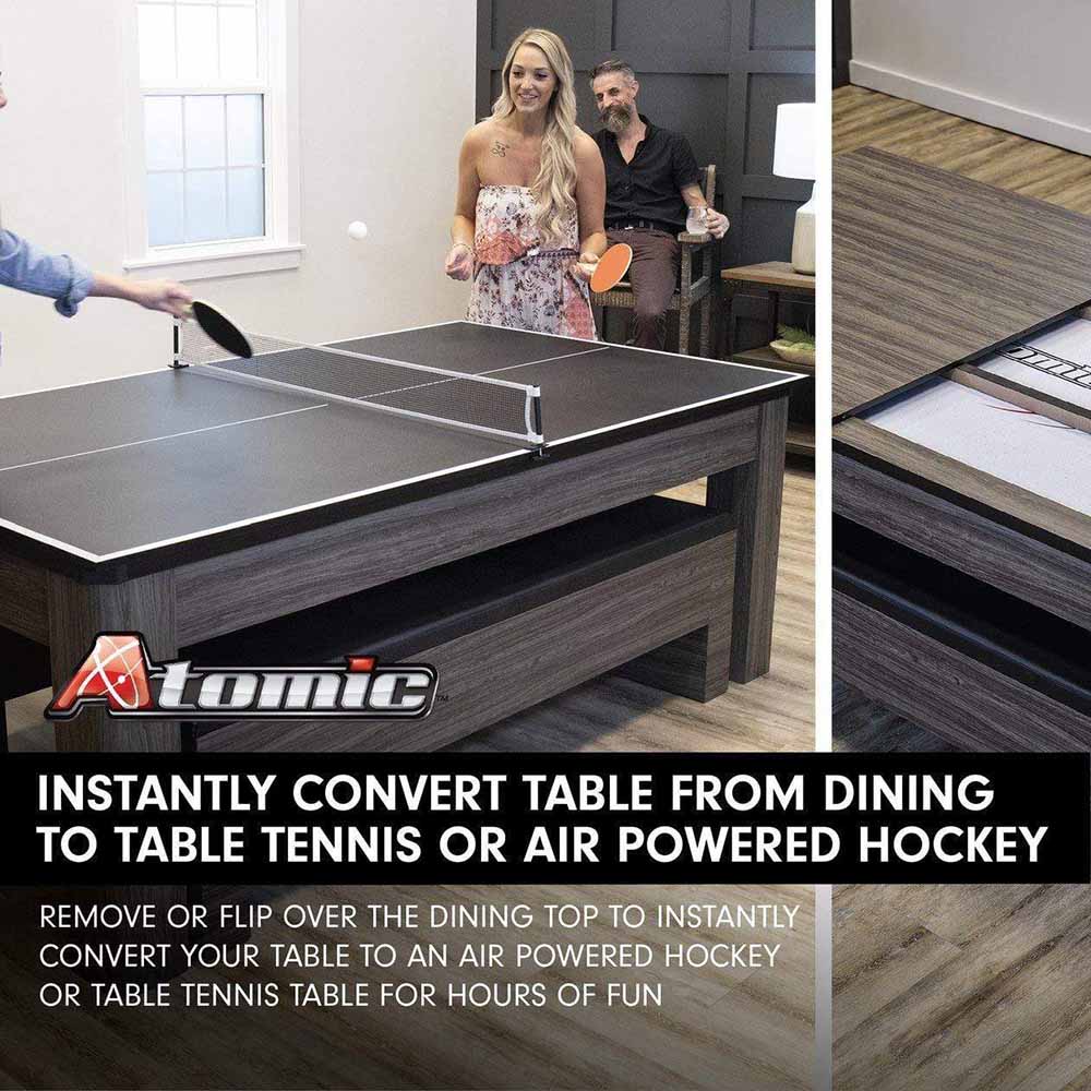 Atomic 84" Hampton 3-in-1 Air Hockey/Dining/Ping Pong Table