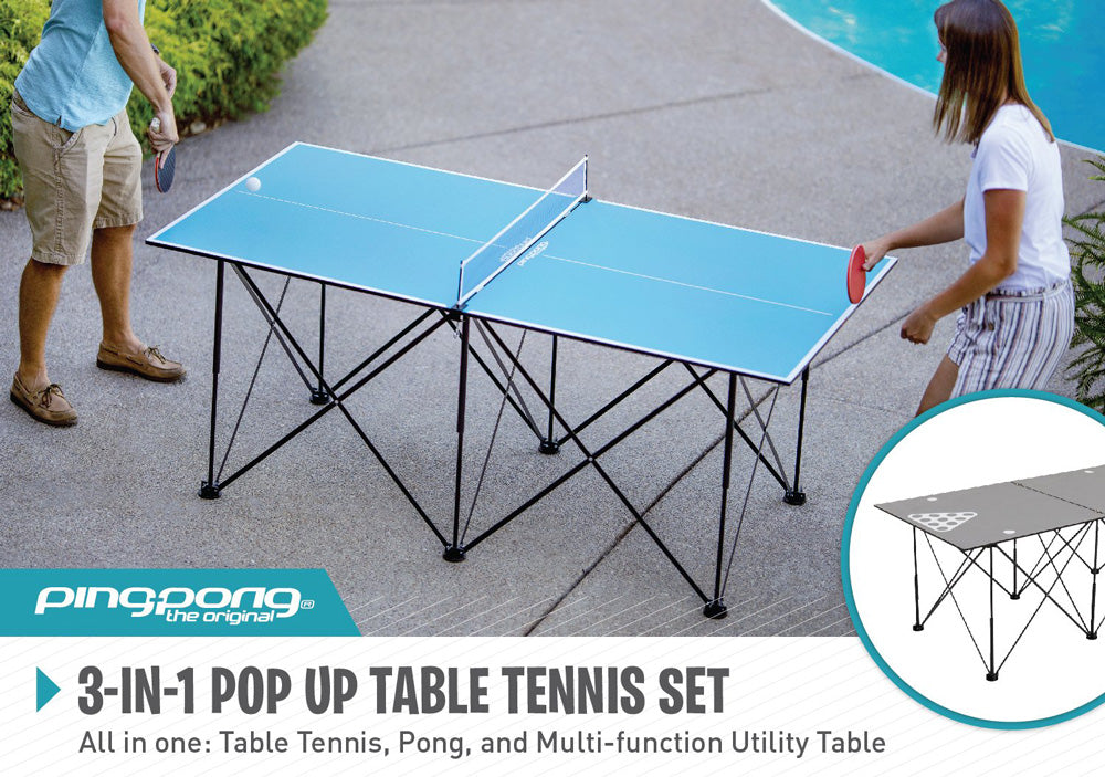 Ping Pong 6' Pop Up Table Tennis Table